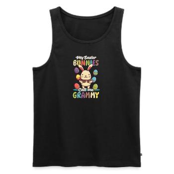 Christian Easter Bunnys Call Me Grandma - Men's Premium Organic Tank Top - black - Front - Michal (187cm)