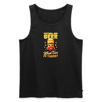 Fußballliebhaber Fußball, Bier Was gibt es sonst noch? - Männer Premium Bio Tank Top - Schwarz - Vorne - AI Model Male 178 light (178cm)