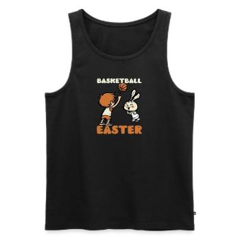 Basketball Ostern Basketball Ostern - Männer Premium Bio Tank Top - Schwarz - Vorne - Michal (187cm)