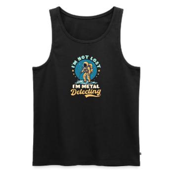 Metalldetektor nicht verloren Im Detektor Astronaut - Männer Premium Bio Tank Top - Schwarz - Vorne - AI Model Male 178 light (178cm)