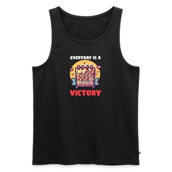 Stroke Survivor Everyday Is A Victory - Men's Premium Organic Tank Top - black - Front - Michal (187cm)