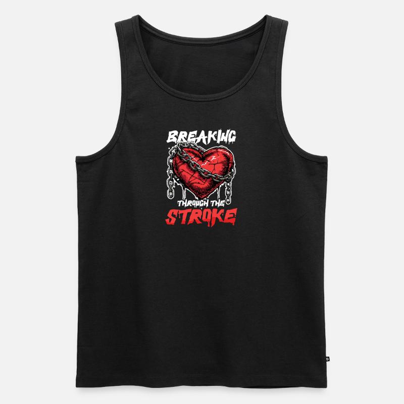 Schlaganfall-Überlebender durchbricht den Schlaganfall - Männer Premium Bio Tank Top - Schwarz