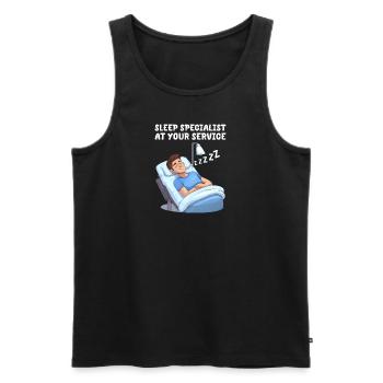 Anesthesia Nurse Sleep Specialist At Your Service - Men's Premium Organic Tank Top - black - Front - Michal (187cm)