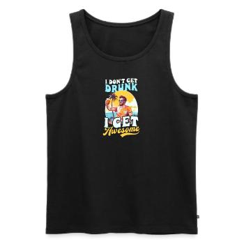 Summer Vacation Don't Get Drunk Get Awesome - Men's Premium Organic Tank Top - black - Front - AI Model Male 178 light (178cm)