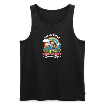 Pfadfinder Pfadfinderführer Leben - Männer Premium Bio Tank Top - Schwarz - Vorne - Michal (187cm)