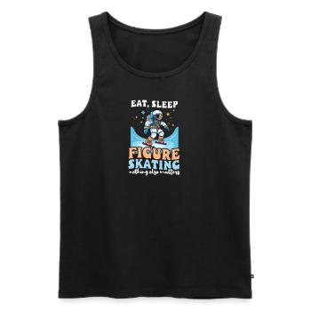 Eiskunstlauf Essen Schlaf Eiskunstlauf - Männer Premium Bio Tank Top - Schwarz - Vorne - Michal (187cm)
