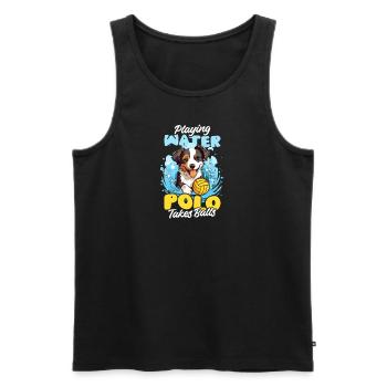 Water Polo Jouer au polo prend des balles - Débardeur bio Premium Homme - noir - Devant - Michal (187cm)