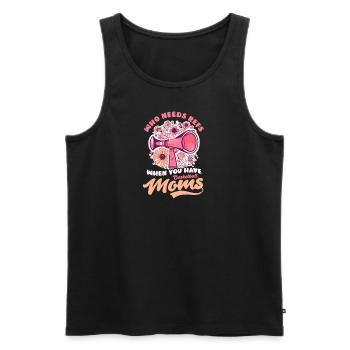 Basketball-Mutter, die Schiedsrichter braucht, wenn sie Mütter hat - Männer Premium Bio Tank Top - Schwarz - Vorne - AI Model Male 178 light (178cm)