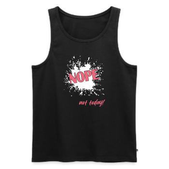 Nope not today - Männer Premium Bio Tank Top - Schwarz - Vorne - AI Model Male 178 light (178cm)