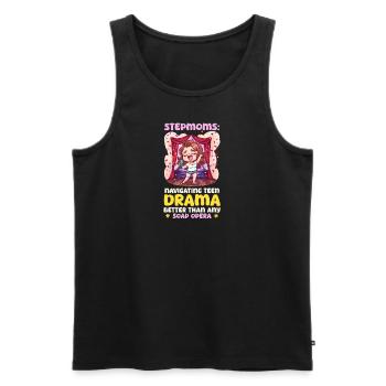 Muttertag: Stiefmutter meistert Teenager-Dramen - Männer Premium Bio Tank Top - Schwarz - Vorne - Michal (187cm)