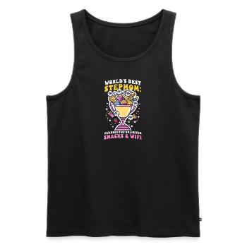 Muttertag Stiefmutter erhält unbegrenzte Snacks WLAN - Männer Premium Bio Tank Top - Schwarz - Vorne - AI Model Male 178 light (178cm)