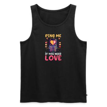 Network Engineering Ping Me If You Need Love - Men's Premium Organic Tank Top - black - Front - AI Model Male 178 light (178cm)