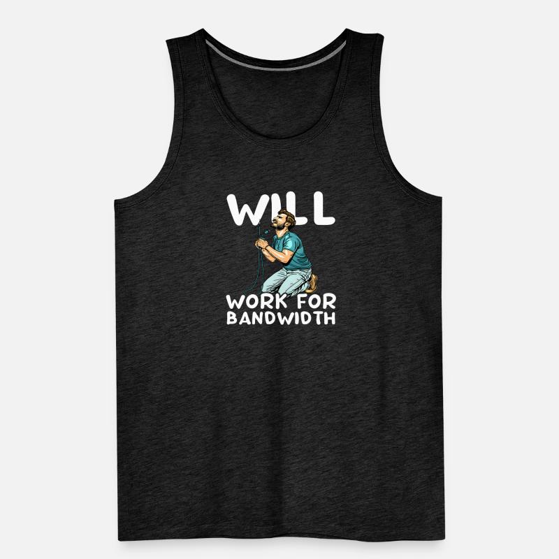 Network Engineering Will Work for Bandwidth Men's Premium Organic Tank Top