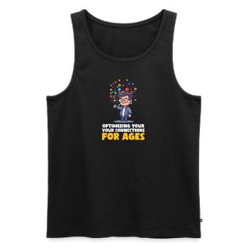 Network Engineering Optimizing Connections For Age - Men's Premium Organic Tank Top - black - Front - AI Model Male 178 light (178cm)