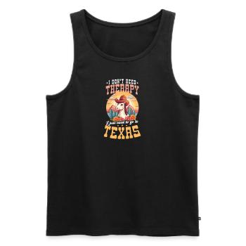 Texas-Liebhaber, keine Therapie, geh einfach nach Texas - Männer Premium Bio Tank Top - Schwarz - Vorne - AI Model Male 178 light (178cm)