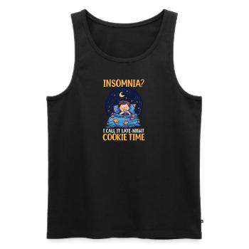Insomnie des amateurs de cookies ? L'heure des cookies de fin de soirée - Débardeur bio Premium Homme - noir - Devant - Michal (187cm)