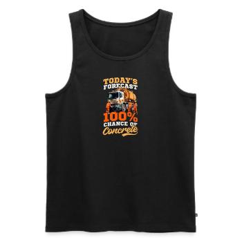 Straßenarbeiter, 100 % Chance auf Beton - Männer Premium Bio Tank Top - Schwarz - Vorne - AI Model Male 178 light (178cm)