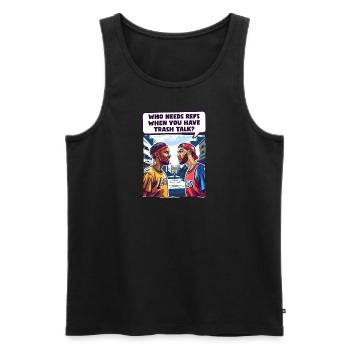 Street Basketball Was Refs bei Trash Talk - Männer Premium Bio Tank Top - Schwarz - Vorne - AI Model Male 178 light (178cm)