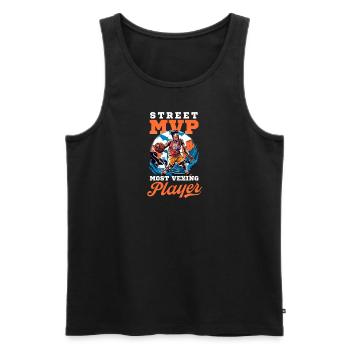 Street Basketball Street : Joueur le plus vexant - Débardeur bio Premium Homme - noir - Devant - AI Model Male 178 light (178cm)