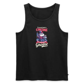 4 juillet Gnome américain Pas Gnome fier américain - Débardeur bio Premium Homme - noir - Devant - Michal (187cm)