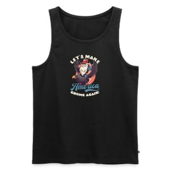 4 juillet American Gnome Make America Gnome - Débardeur bio Premium Homme - noir - Devant - Michal (187cm)