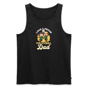 Volleyball Dad Proud Volleyball Dad - Men's Premium Organic Tank Top - black - Front - Michal (187cm)