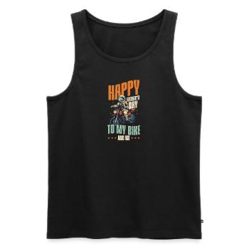Motorrad Papa Zu Meinem Motorrad Und Mir - Männer Premium Bio Tank Top - Schwarz - Vorne - Michal (187cm)