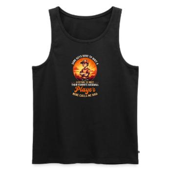 Baseball Dad Favorite Player Calls Me Dad - Men's Premium Organic Tank Top - black - Front - Michal (187cm)