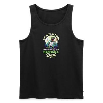 Baseball-Vater nicht im Ruhestand Baseball-Vater - Männer Premium Bio Tank Top - Schwarz - Vorne - Michal (187cm)