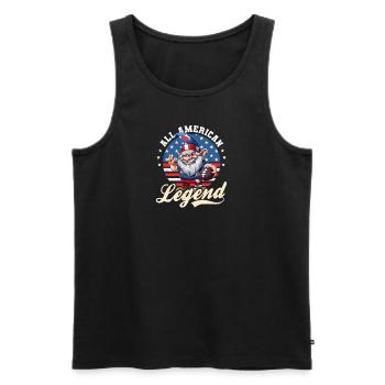4. Juli Fußball All American Legend - Männer Premium Bio Tank Top - Schwarz - Vorne - Michal (187cm)