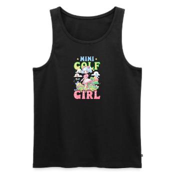 Fille de golf - Débardeur bio Premium Homme - noir - Devant - Michal (187cm)