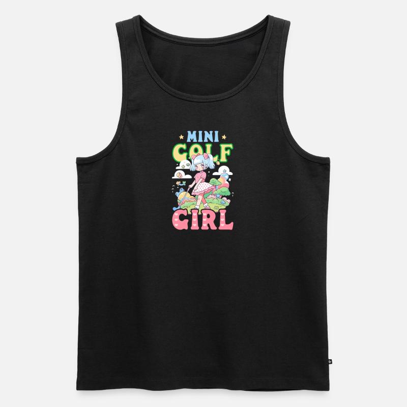 Golf-Mädchen - Männer Premium Bio Tank Top - Schwarz