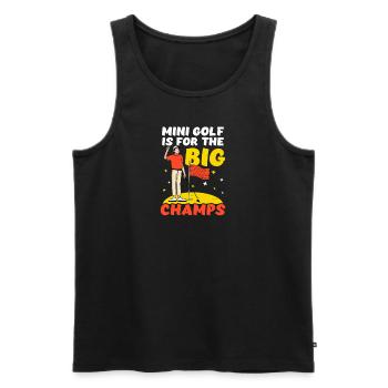 Minigolf ist für die großen Champions - Männer Premium Bio Tank Top - Schwarz - Vorne - Michal (187cm)