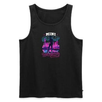 Minigolf-Krieger - Männer Premium Bio Tank Top - Schwarz - Vorne - Michal (187cm)