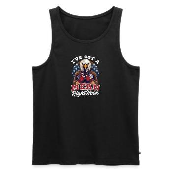 Boxen Hat Einen Gemeinen Rechten Haken - Männer Premium Bio Tank Top - Schwarz - Vorne - AI Model Male 178 light (178cm)