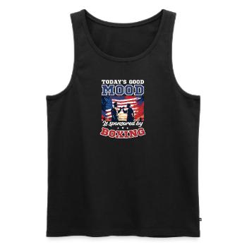 Boxen Gute Laune beim Boxen - Männer Premium Bio Tank Top - Schwarz - Vorne - AI Model Male 178 light (178cm)