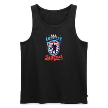 4. Juli Basketball All American Legend - Männer Premium Bio Tank Top - Schwarz - Vorne - Michal (187cm)