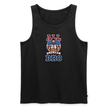 4. Juli Basketball All American Bro - Männer Premium Bio Tank Top - Schwarz - Vorne - Michal (187cm)