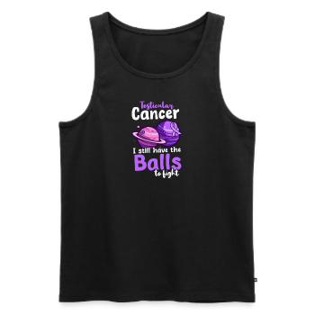 Testicular Cancer Awareness Still Balls To Fight - Men's Premium Organic Tank Top - black - Front - Michal (187cm)