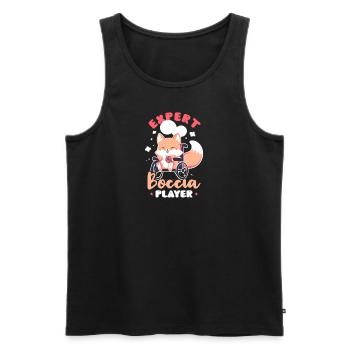Boccia Player Expert Boccia Player - Men's Premium Organic Tank Top - black - Front - AI Model Male 178 light (178cm)