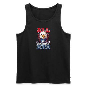4. Juli Golf All American Bro Eagle - Männer Premium Bio Tank Top - Schwarz - Vorne - Michal (187cm)