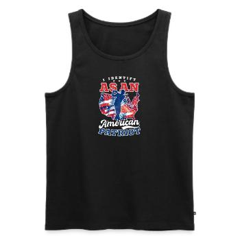 4. Juli Golf Identifizieren Sie sich als amerikanischer Patriot - Männer Premium Bio Tank Top - Schwarz - Vorne - Michal (187cm)