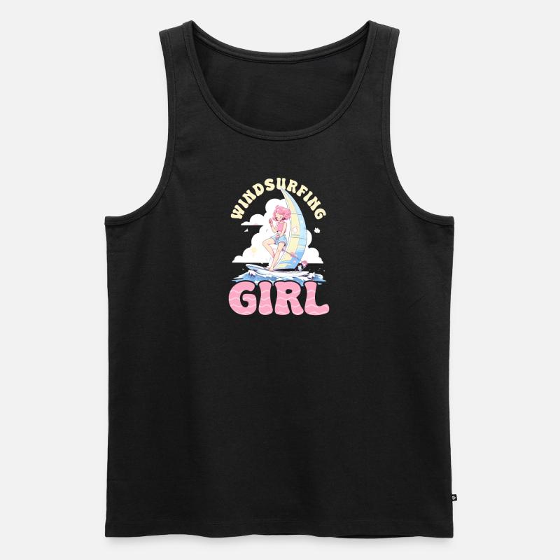 Windsurfen Windsurfen Mädchen - Männer Premium Bio Tank Top - Schwarz