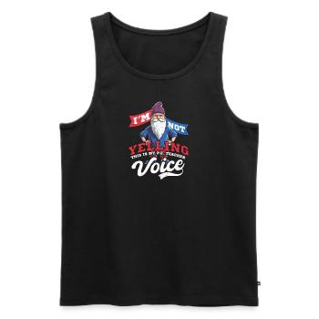 4. Juli Sportlehrer schreit keinen Stimmzwerg - Männer Premium Bio Tank Top - Schwarz - Vorne - Michal (187cm)