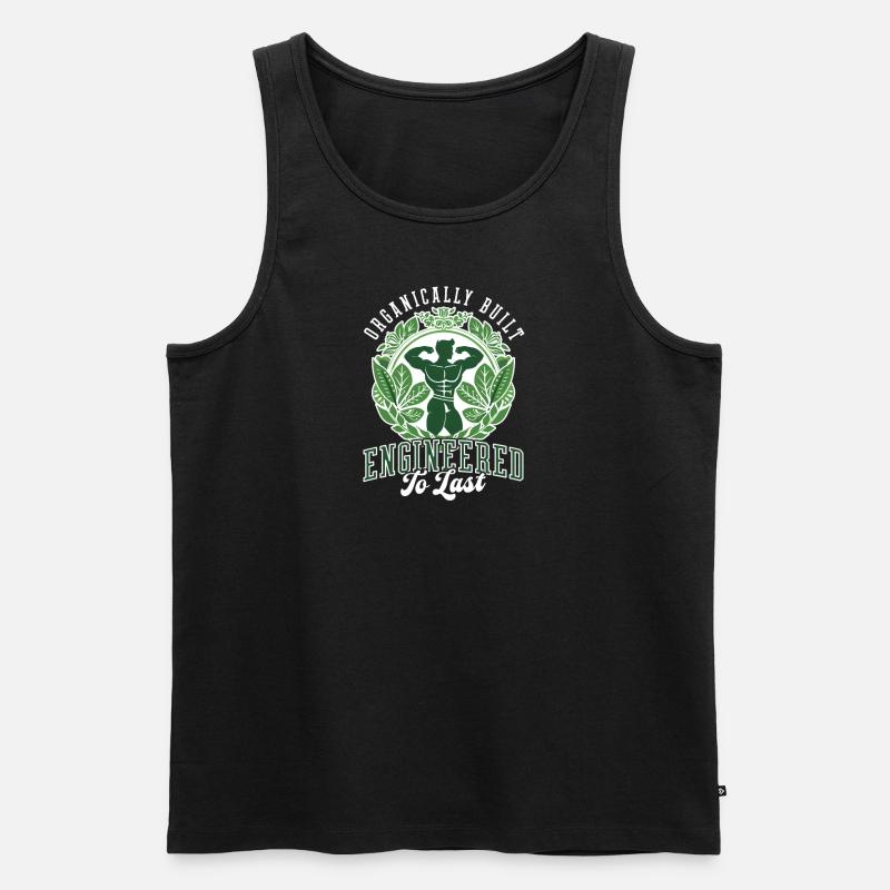 Natty Bodybuilder Engineered To Last - Men's Premium Organic Tank Top - black