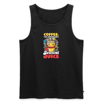 Supervisor Coffee : Le jus de survie du superviseur - Débardeur bio Premium Homme - noir - Devant - Michal (187cm)