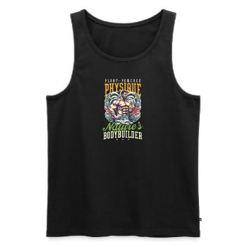 Natty Bodybuilder Der Bodybuilder der Natur - Männer Premium Bio Tank Top - Schwarz - Vorne - Michal (187cm)