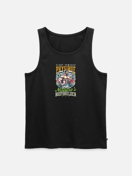 Natty Bodybuilder Nature's Bodybuilder - Men's Premium Organic Tank Top - black