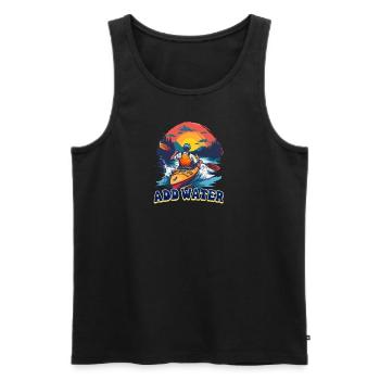 Kajakfahren Wasser hinzufügen - Männer Premium Bio Tank Top - Schwarz - Vorne - AI Model Male 178 light (178cm)