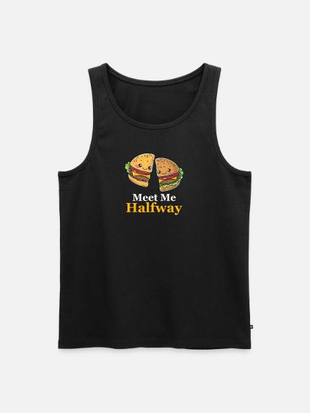 Hamburger Meat Me Halfway - Men's Premium Organic Tank Top - black